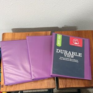Purple Durable View Binders